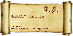 Hajdú Julitta névjegykártya