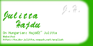 julitta hajdu business card